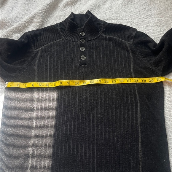 Carbon Black Turtleneck Sweater with Button Detail - Picture 4 of 4